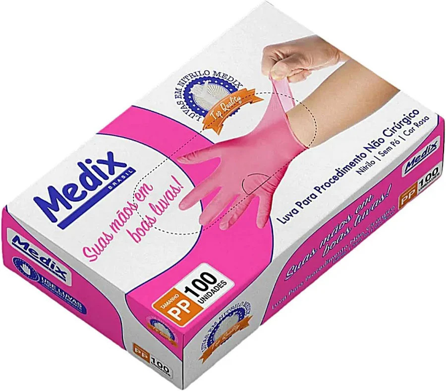 Luvas descartáveis antiderrapantes