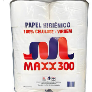 papel higiênico 100/100 300m maxx
