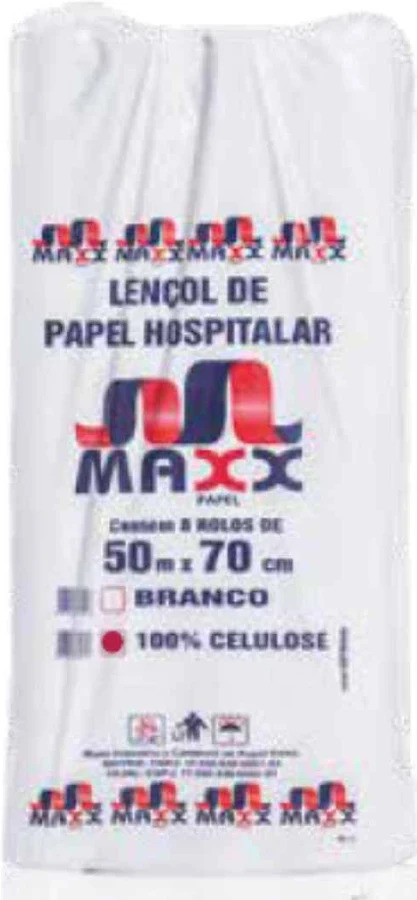 papel lençol hospitalar 50x70 100/100